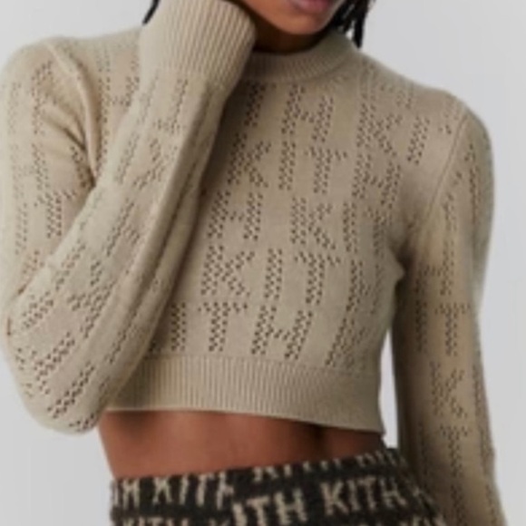 Kith Cropped Monogram Sweater Sz S - Picture 4 of 6